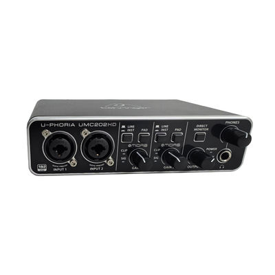 UMC202HD Professional Live Streaming High End USB External Sound Audio Card Computer Recording Guitar