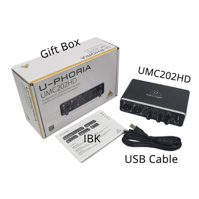 UMC202HD Professional Live Streaming High End USB External Sound Audio Card Computer Recording Guitar